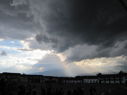 Fierce sky over the main square